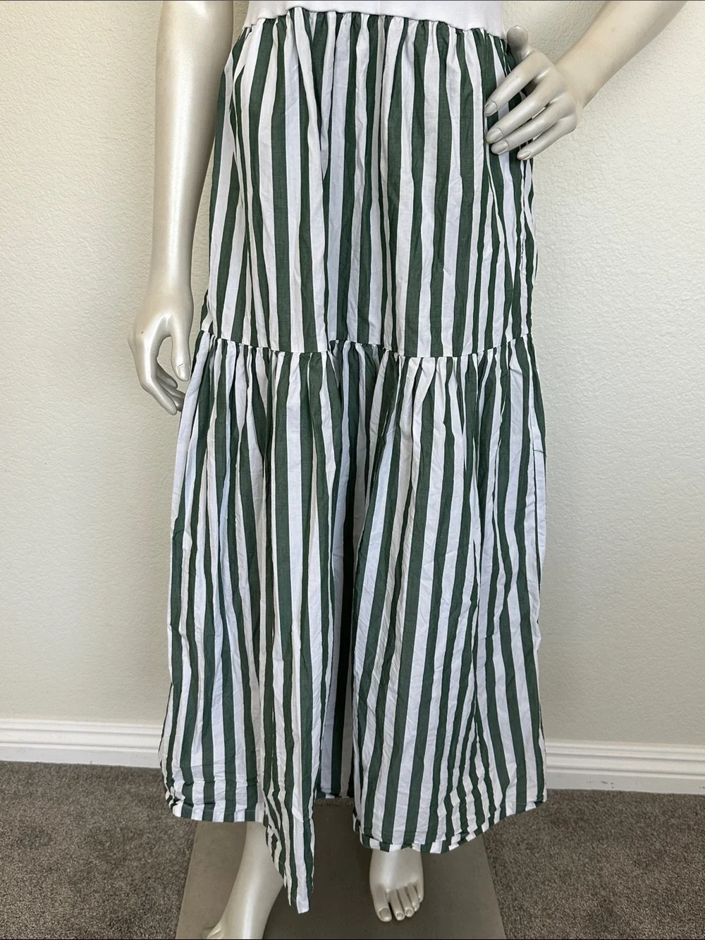 J.Crew Petite striped tiered knit mixy dress